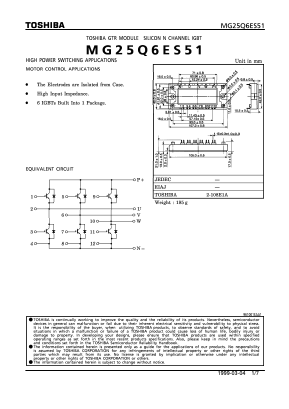 MG25Q6ES51 Datasheet PDF Toshiba