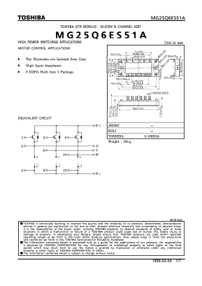 MG25Q6ES51A Datasheet PDF Toshiba