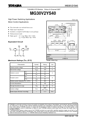 MG30V2YS40(ABBF) Datasheet PDF Toshiba