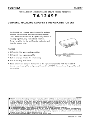 TA1249F Datasheet PDF Toshiba
