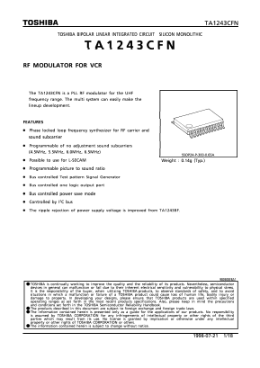 TA1243CFN Datasheet PDF Toshiba