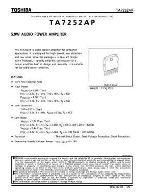 TA7252AP Datasheet PDF Toshiba