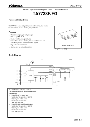 TA7733F Datasheet PDF Toshiba
