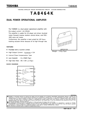 TA8464 Datasheet PDF Toshiba