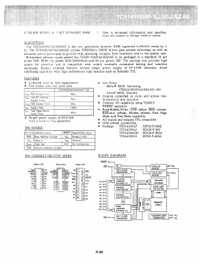TC514100AZ Datasheet PDF Toshiba