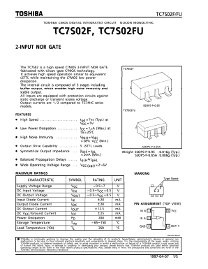TC7S02 Datasheet PDF Toshiba