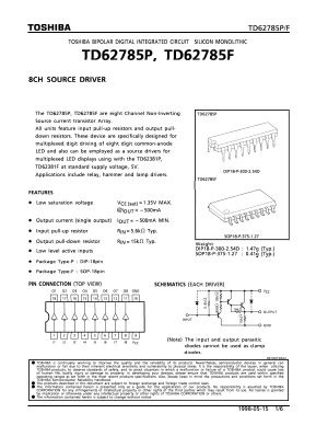 TD62785F Datasheet PDF Toshiba