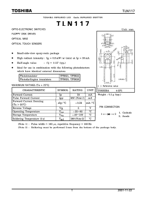 TLN117 Datasheet PDF Toshiba