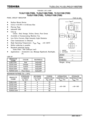 TLGU1100(T09) Datasheet PDF Toshiba