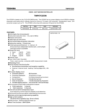 TMP47C635 Datasheet PDF Toshiba