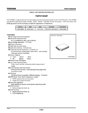TMP47C858 Datasheet PDF Toshiba