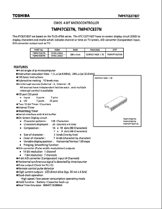 TMP47C873 Datasheet PDF Toshiba