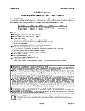 TMP87CP38 Datasheet PDF Toshiba
