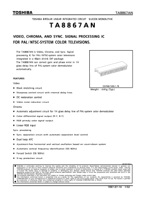 TA8867AN Datasheet PDF Toshiba