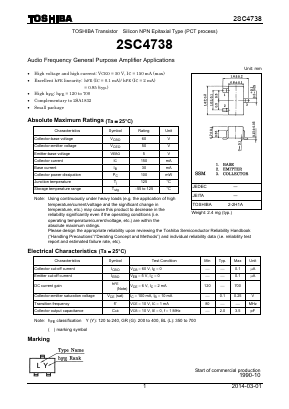 2SC4738-Y,LF Datasheet PDF Toshiba