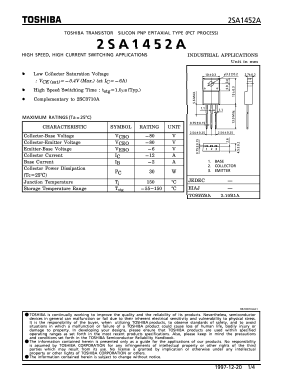 A1452A Datasheet PDF Toshiba