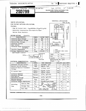 2SD799 Datasheet PDF Toshiba