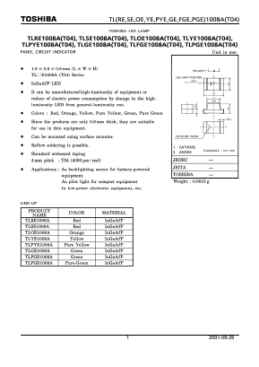 TLFGE1008A(T04) Datasheet PDF Toshiba