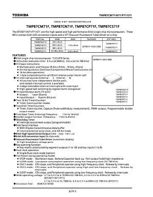 TMP87CM71F Datasheet PDF Toshiba