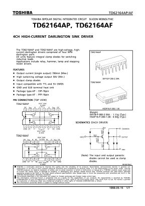 TD62164AF Datasheet PDF Toshiba