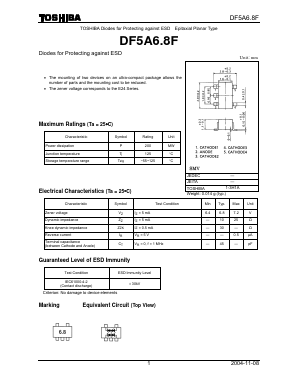 DF5A6.8F Datasheet PDF Toshiba