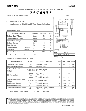 2SC4935 Datasheet PDF Toshiba