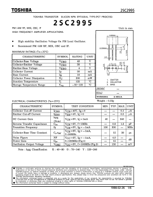 C2995 Datasheet PDF Toshiba