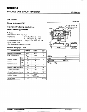 MG15J6ES40 Datasheet PDF Toshiba