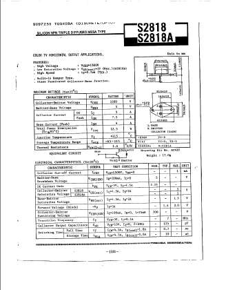 S2818A Datasheet PDF Toshiba