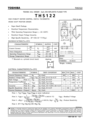 THS122 Datasheet PDF Toshiba