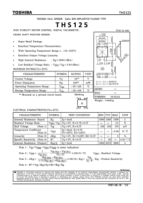 THS125 Datasheet PDF Toshiba