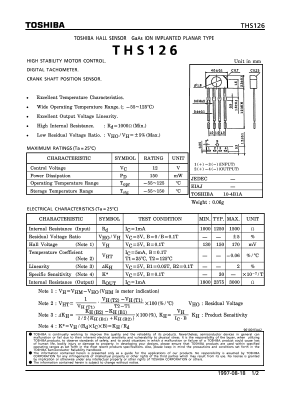 THS126 Datasheet PDF Toshiba