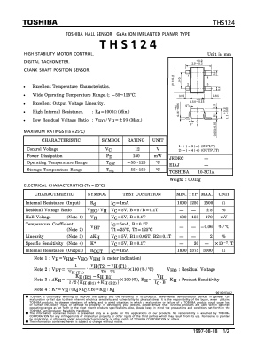 THS124 Datasheet PDF Toshiba