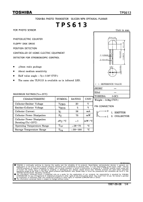 TPS613 Datasheet PDF Toshiba