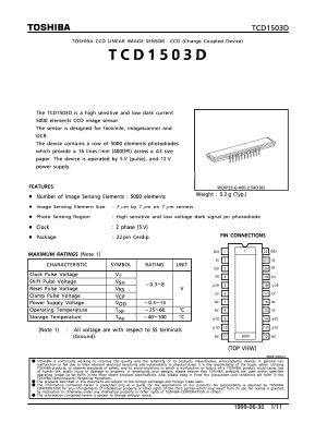 TCD1503D Datasheet PDF Toshiba