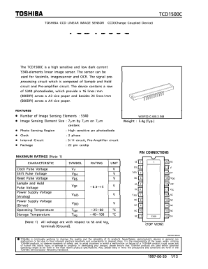 TCD1500C Datasheet PDF Toshiba
