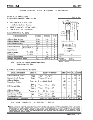 2SA1357 Datasheet PDF Toshiba