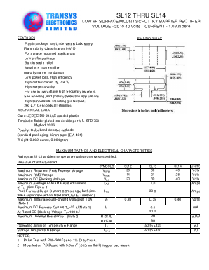 SL12 Datasheet PDF Transys Electronics