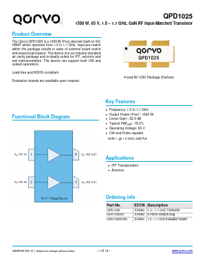QPD1025 Datasheet PDF TriQuint Semiconductor