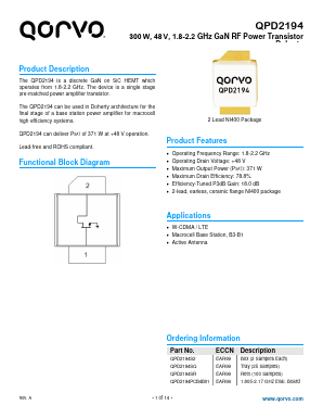 QPD2194 Datasheet PDF TriQuint Semiconductor