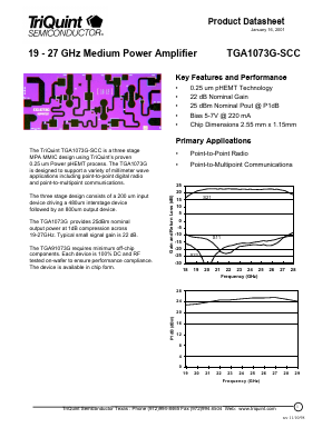 TGA1073G-SCC Datasheet PDF TriQuint Semiconductor