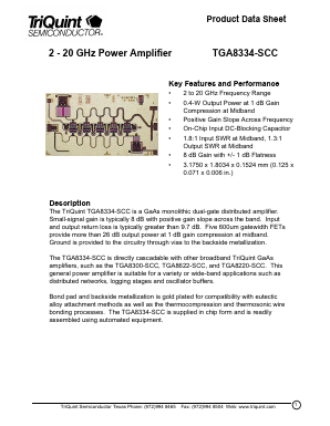 TGA8334-SCC Datasheet PDF TriQuint Semiconductor