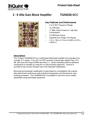 TGA8226-SCC Datasheet PDF TriQuint Semiconductor