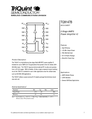 TQ9147B Datasheet PDF TriQuint Semiconductor