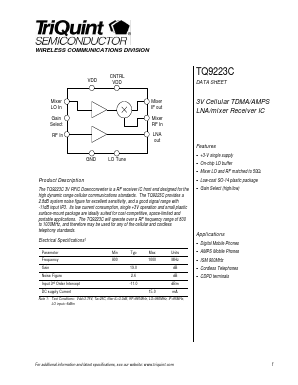 TQ9223C Datasheet PDF TriQuint Semiconductor