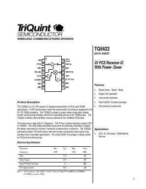 TQ5622 Datasheet PDF TriQuint Semiconductor