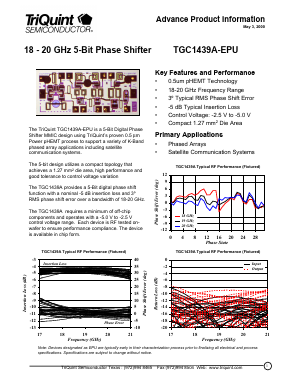 TGC1439A-EPU Datasheet PDF TriQuint Semiconductor