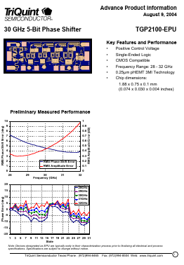 TGP2100-EPU Datasheet PDF TriQuint Semiconductor