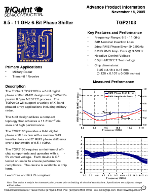TGP2103 Datasheet PDF TriQuint Semiconductor