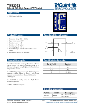 TGS2352 Datasheet PDF TriQuint Semiconductor